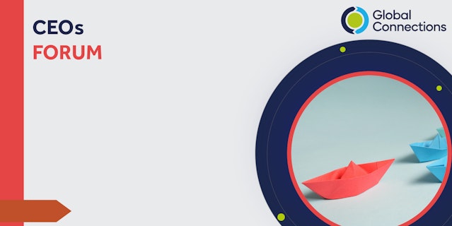 A white page, with the CEOs Forum Branding