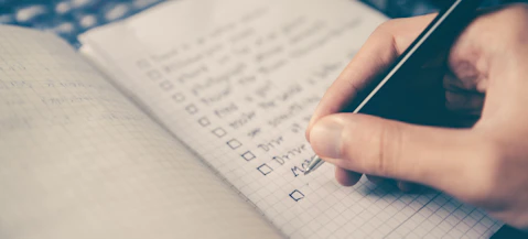 Making a list of long term mission practical matters to consider