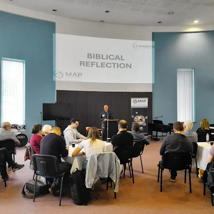 A group receive training at Belfast School of Theology